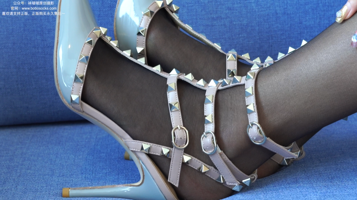 果果橘橘-华伦天奴高跟鞋、黑丝（脚尖透明款）-美足馆